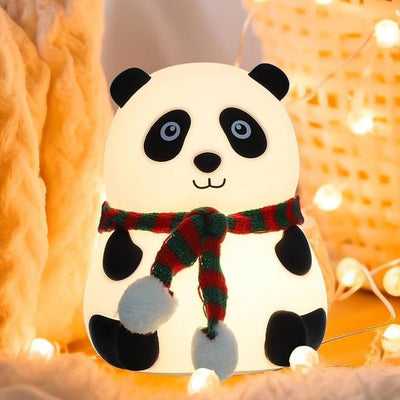 Soft Silicone Panda Night Lamp | Rechargeable 7-Color | Safe, Color Changing & Cute|