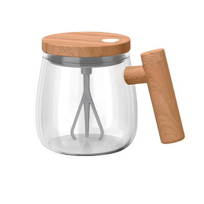 Self-Stirring Electric Mug 400ml | USB Rechargeable High-Speed Mixing Glass Cup for Coffee, Milk & Protein Shakes – Portable for Home, Office & Travel