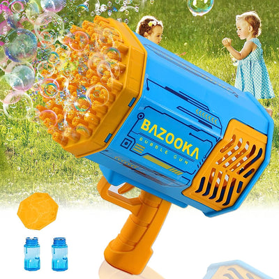 69-Hole Bubble Gun Bazooka with Lights | Bubble Machine & Blower Toy for Kids |